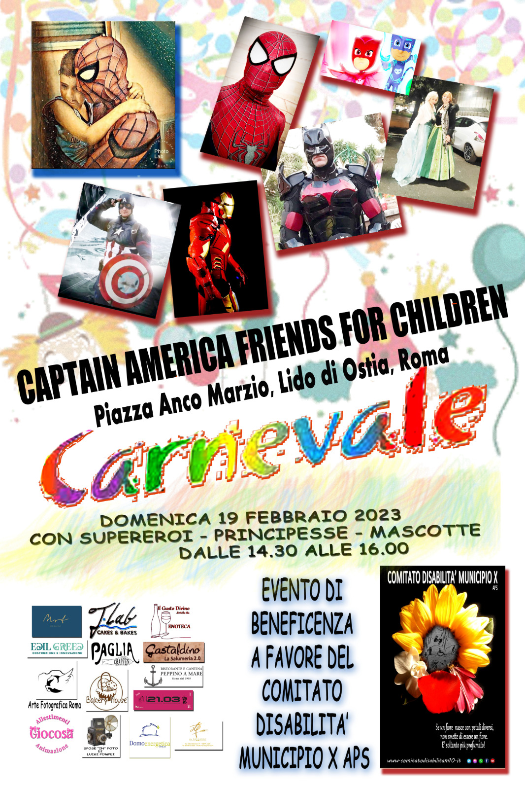 carnevale 2023 Comitato Disabilità Municipio X